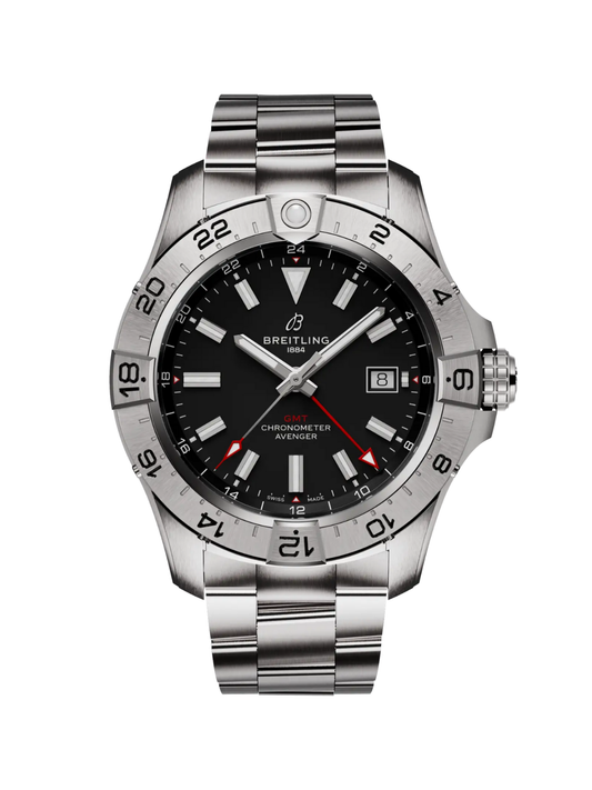 Breitling Avenger Automatic GMT 44 with Steel Bracelet & Black Dial