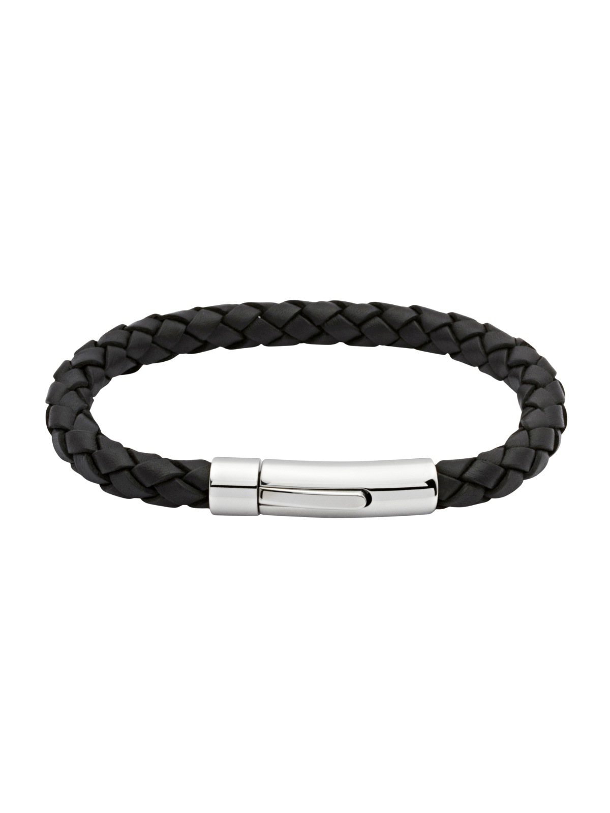 Unique & Co. 21cm Black Leather Bracelet