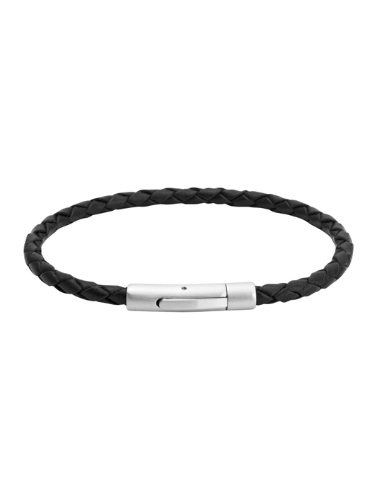 Unique & Co. 21cm Black Leather Bracelet