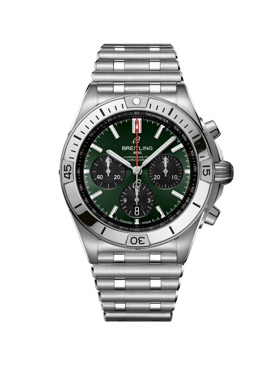 Breitling Chronomat B01 42 with Steel Bracelet & Green Dial