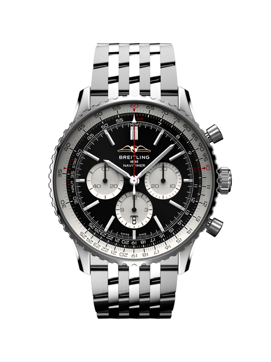 Breitling Navitimer B01 Chronograph 46 with Steel Bracelet & Black Dial