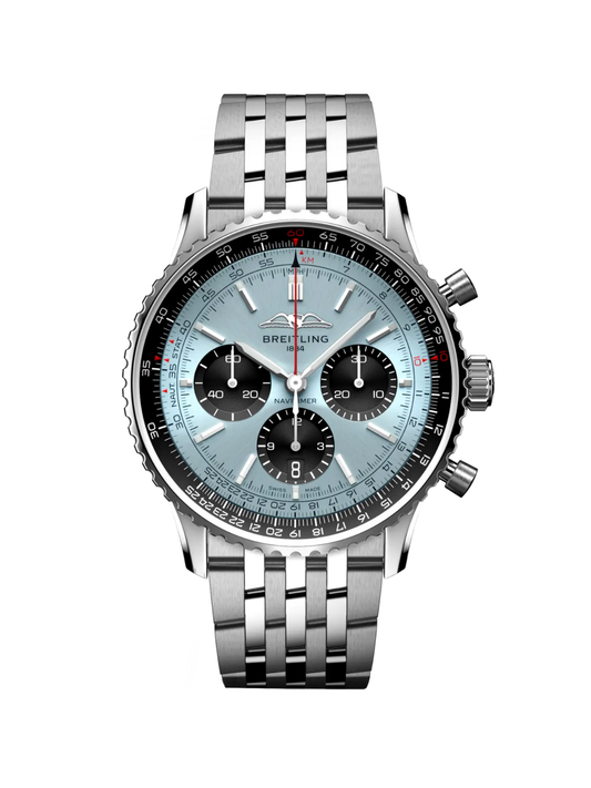 Breitling Navitimer B01 Chronograph 43 with Steel Bracelet & Ice Blue Dial