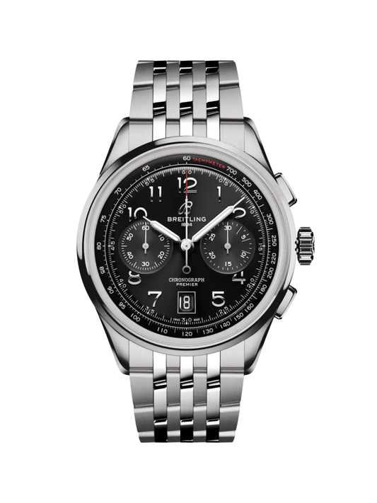 Breitling Premier B01 Chronograph 42 with Steel Bracelet & Black Dial