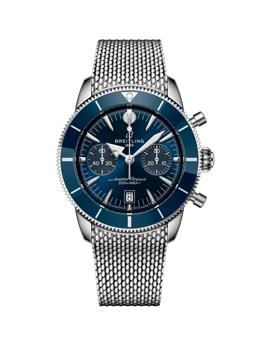 Breitling Superocean Heritage B01 Chronograph 42 with Steel Bracelet & Blue Dial
