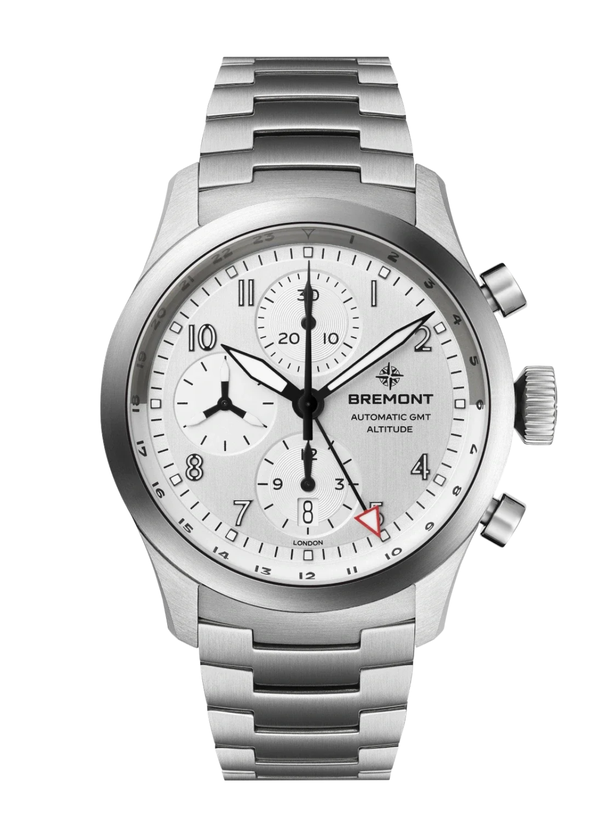 Bremont Altitude Chronograph GMT Watch 42mm ALT42-CHR-G-SS-SI-B