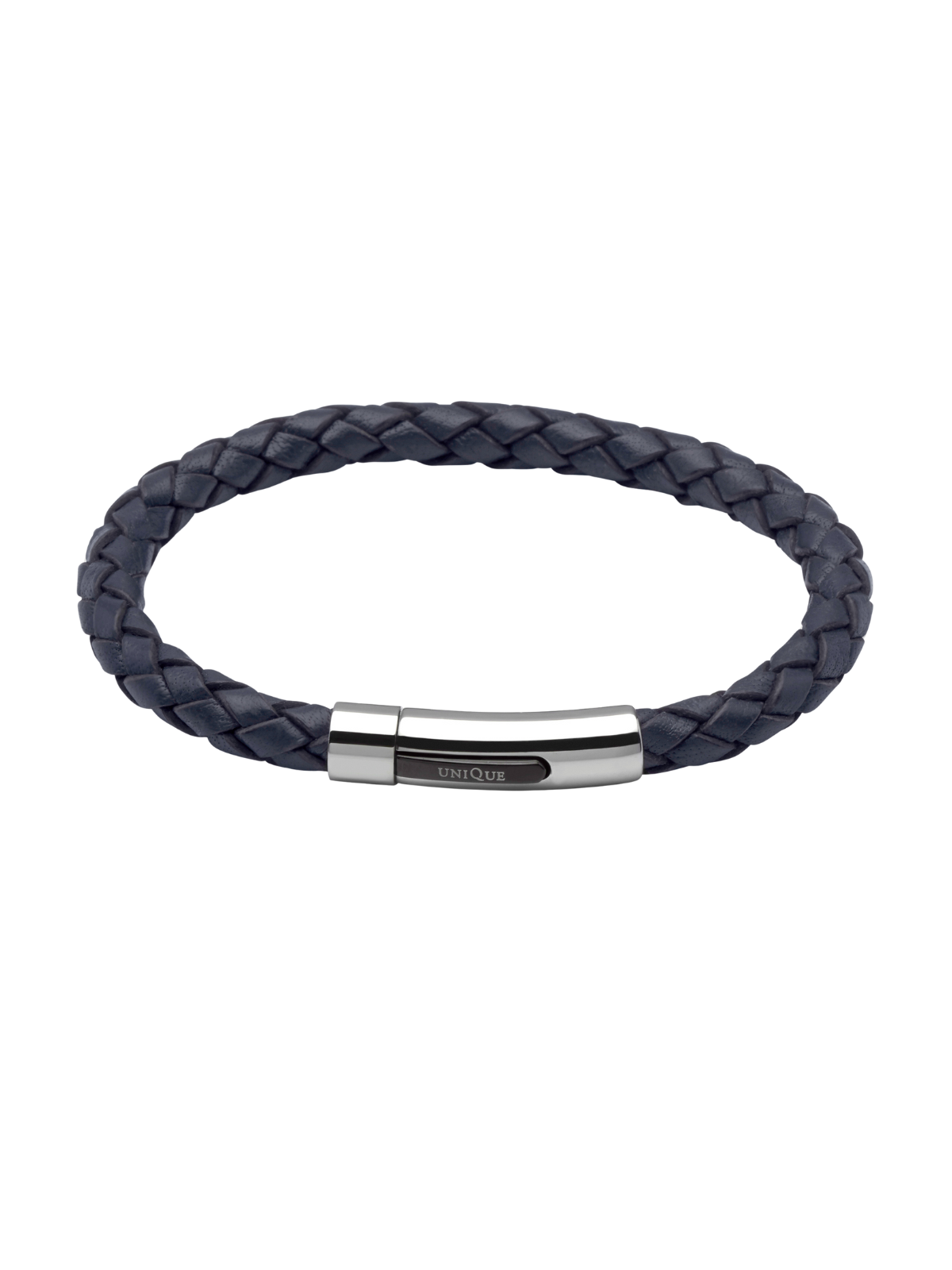 Unique & Co. 21cm Navy Blue Leather Bracelet