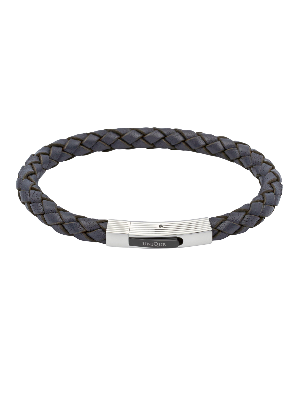 Unique & Co. 21cm Navy Blue Leather Bracelet