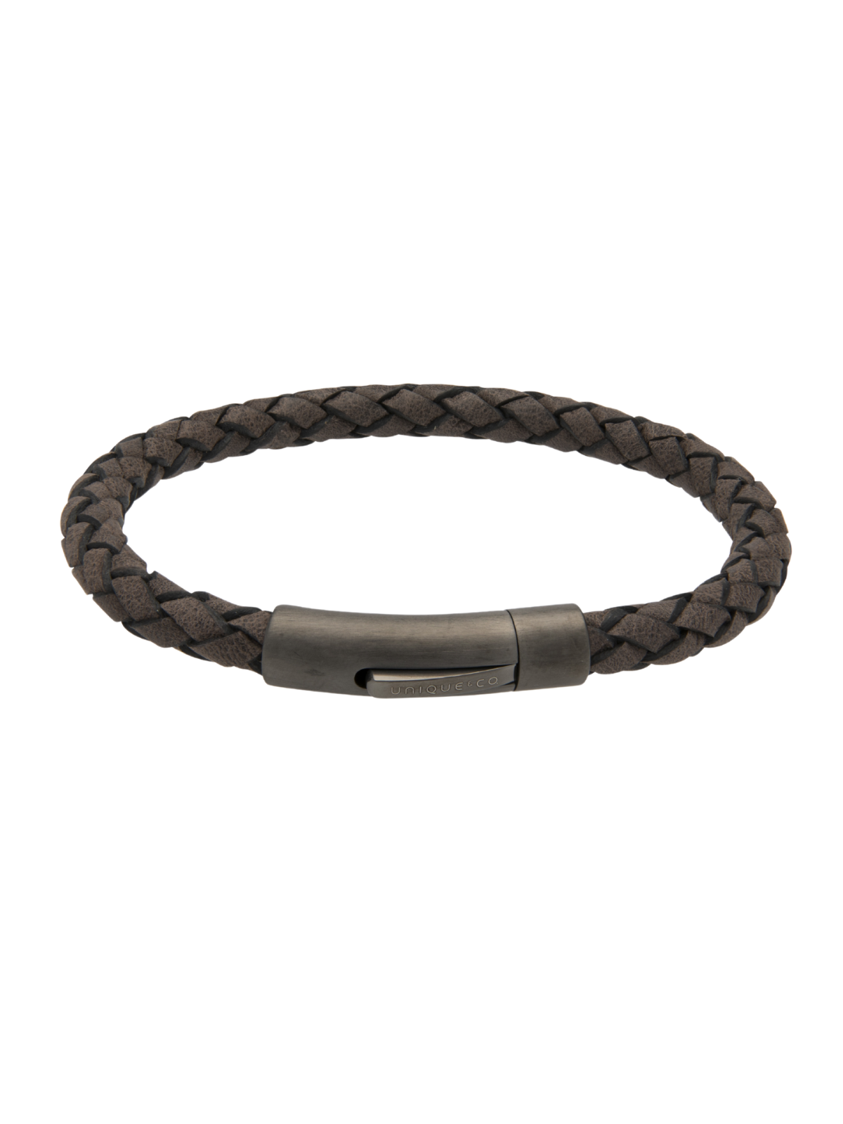 Unique & Co. 21cm Moro Brown Leather Bracelet