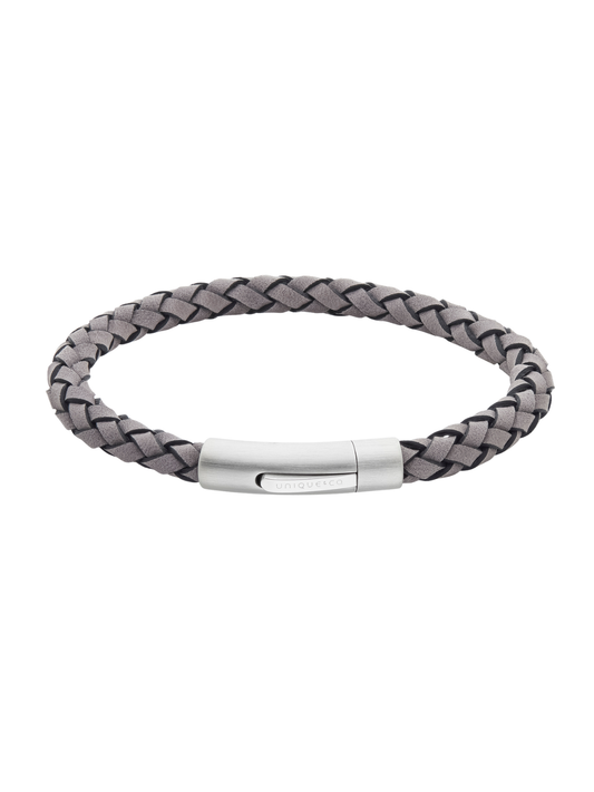 Unique & Co. 21cm Grey Suede Leather Bracelet
