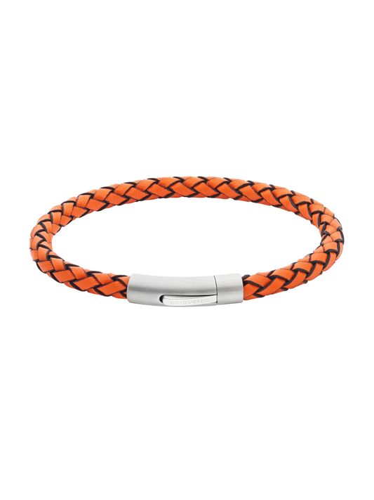 Unique & Co. 21cm Orange Leather Bracelet
