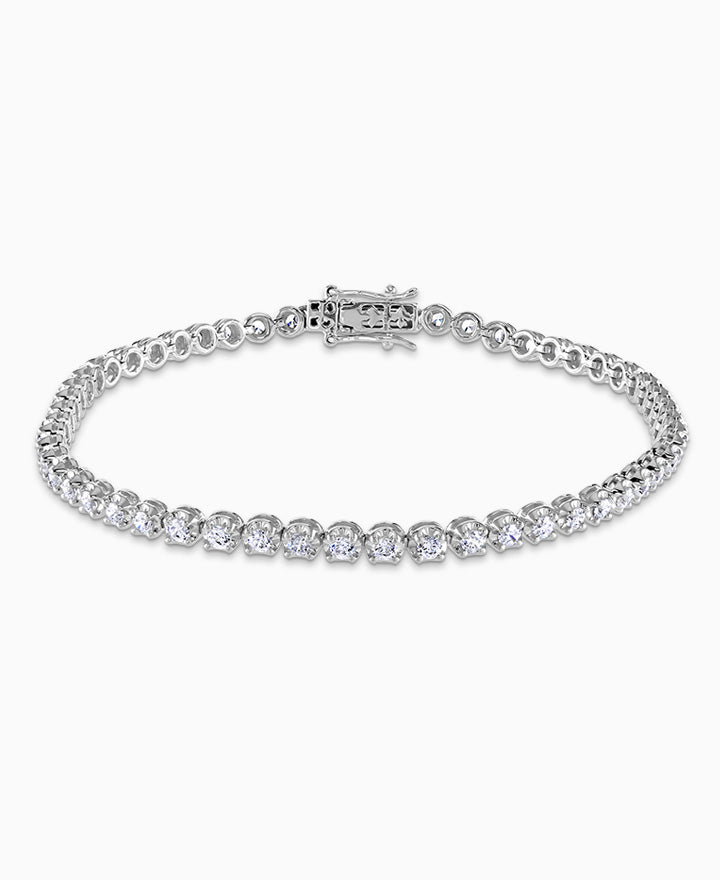 18ct White Gold (PD) 2ct Bracelets with G/H-SI Natural Stones