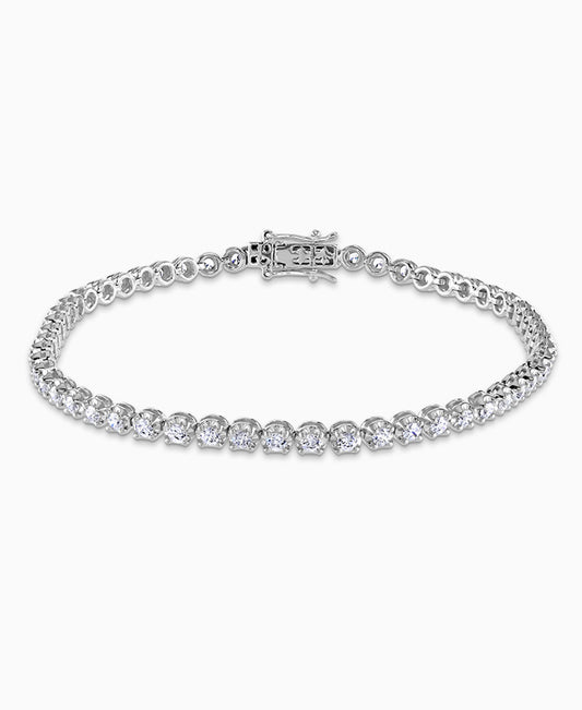 18ct White Gold (PD) 2ct Bracelets with G/H-SI Natural Stones