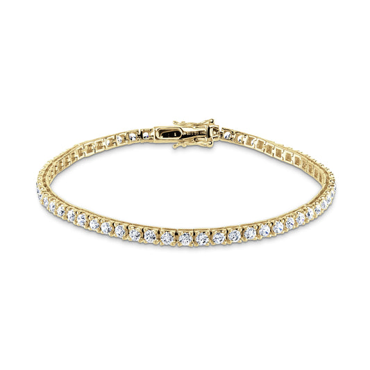 9ct Yellow Gold 3ct Bracelets with G/H-SI Natural Stones