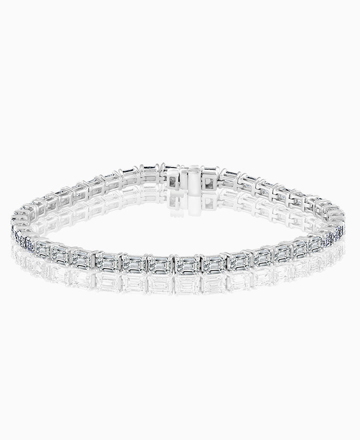 18ct White Gold (PD) 7.75ct Bracelets with G/H-SI Natural Stones