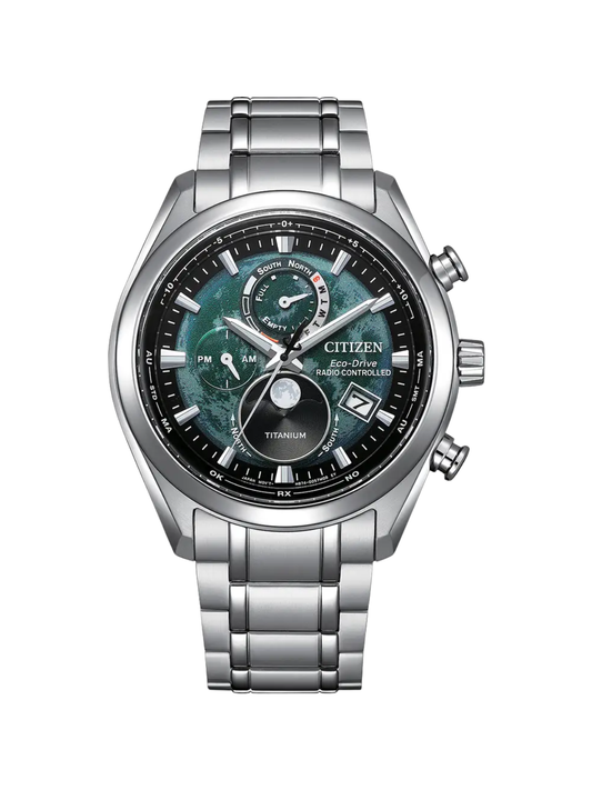 Citizen "Tsuki-Yomi" Radio-Controlled Eco-Drive Moon Phase Watch 43mm BY1010-57X