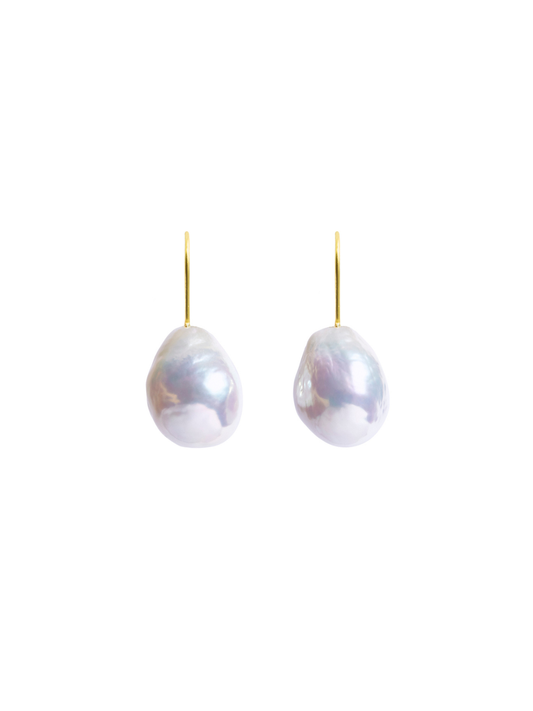 Ora Pearls Archi Baroque Pearl Hook Earrings - Gold EHKBQG