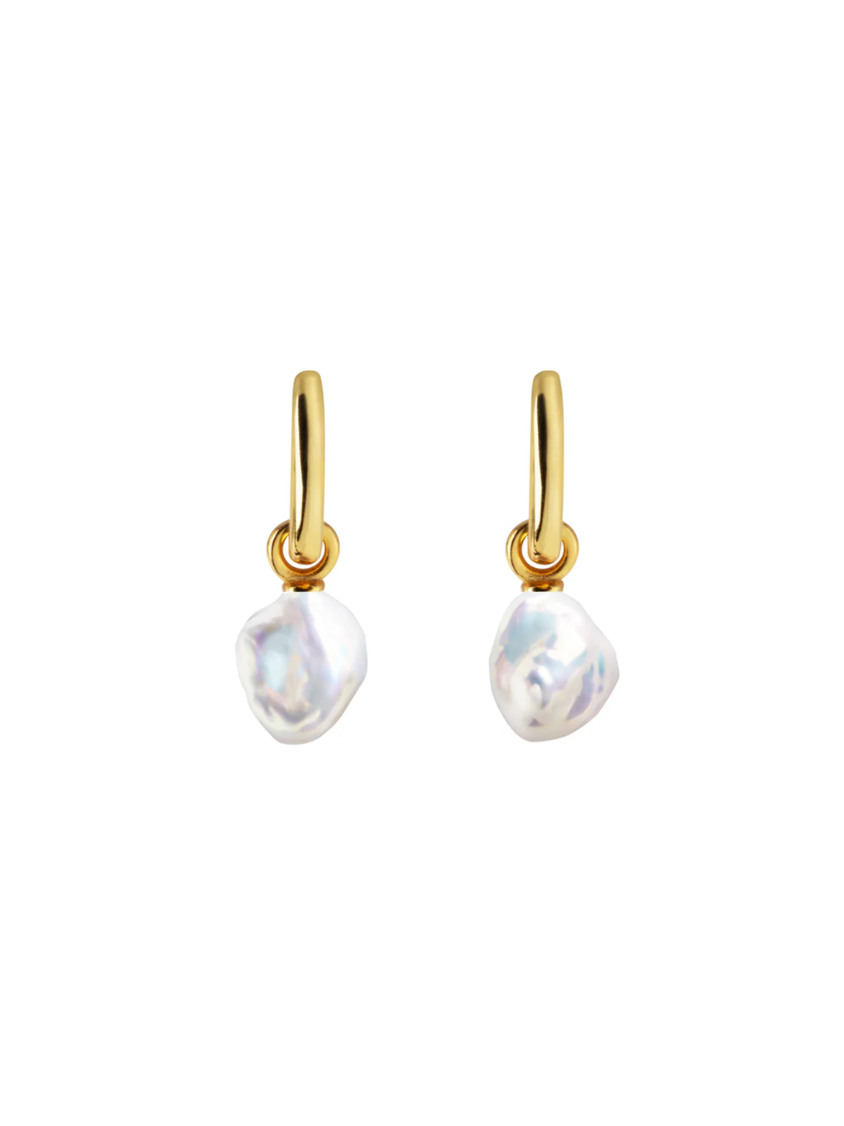 Ora Pearls Aetia Keshi Pearl Hoop Earrings - Gold EHPSQKG