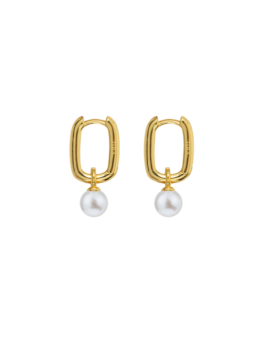 Ora Pearls Aetia Round Pearl Hoop Earrings - Small - Gold EHPSQWSGV