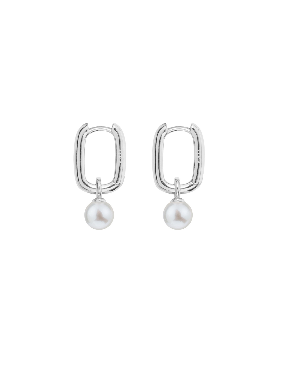Ora Pearls Aetia Round Pearl Hoop Earrings - Small - Silver EHPSQWSSS