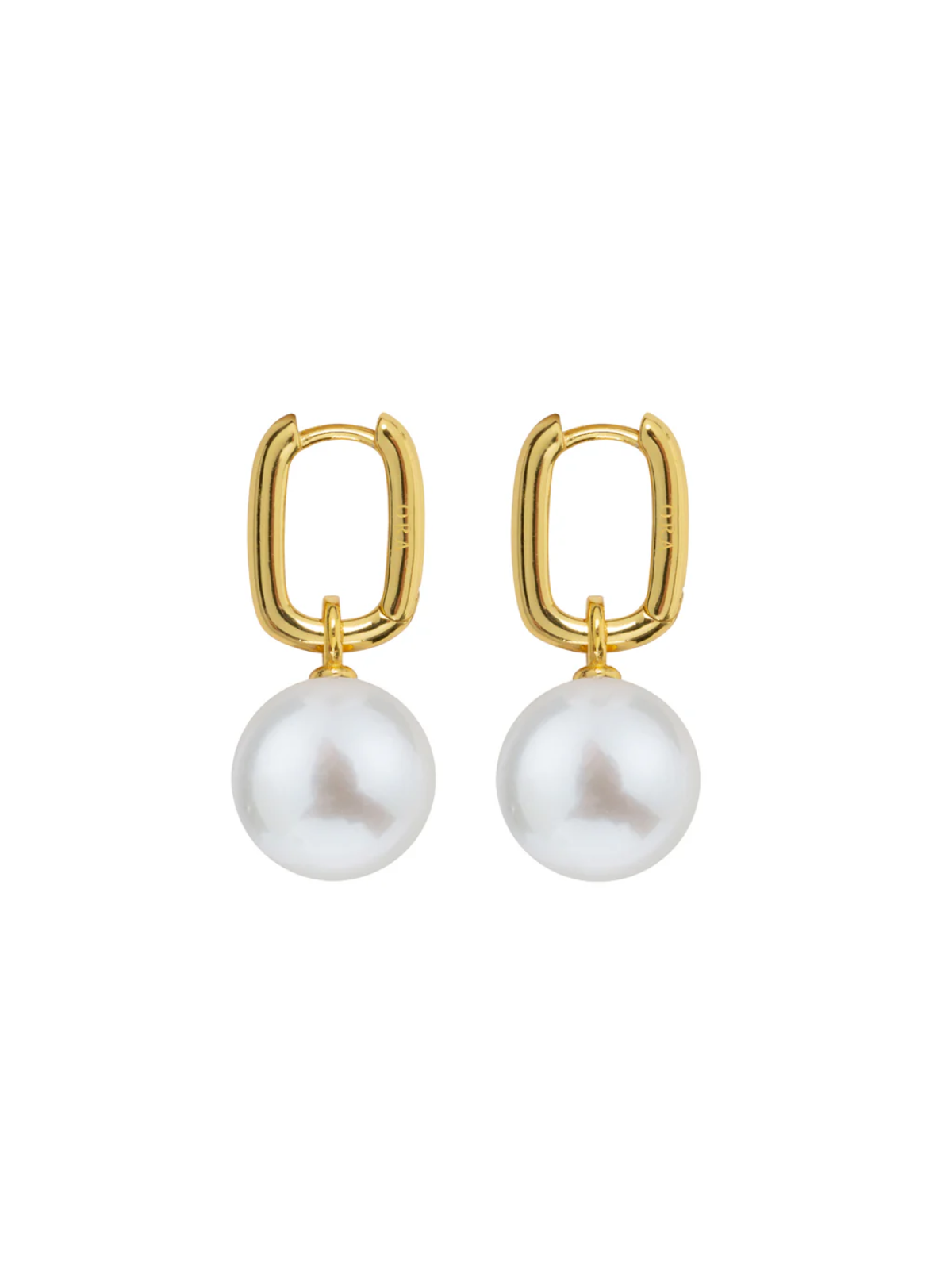 Ora Pearls Aetia Round Pearl Hoop Earrings - X Large - Gold EHPSQWXLGV