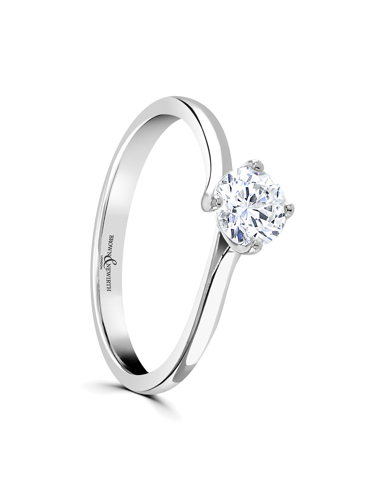 Diamond Solitaire Engagement Ring 0.70ct Brilliant Cut in Platinum