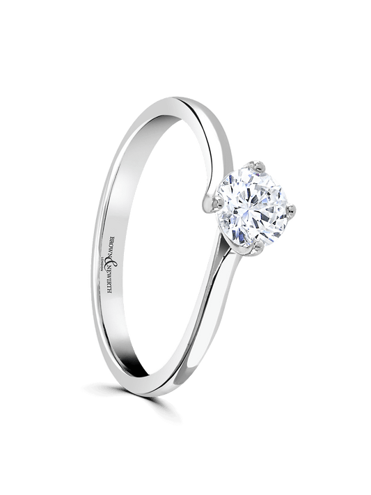 Diamond Solitaire Engagement Ring 0.70ct Brilliant Cut in Platinum