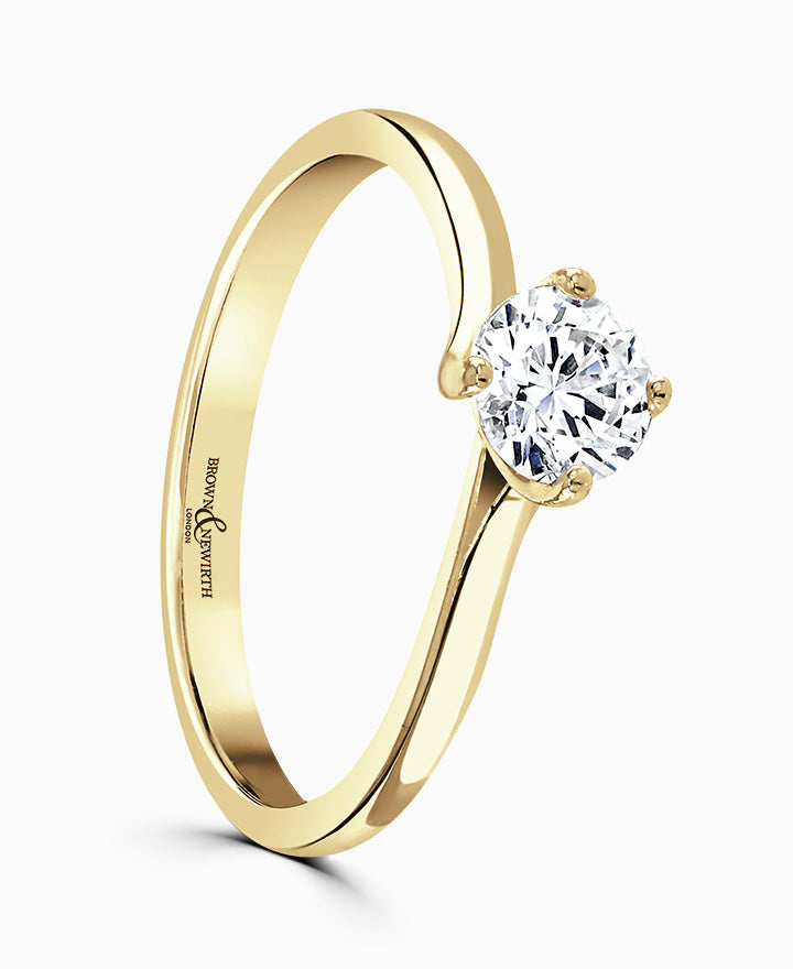 9ct Yellow Gold 0.7ct Mount with G-SI1 Stones
