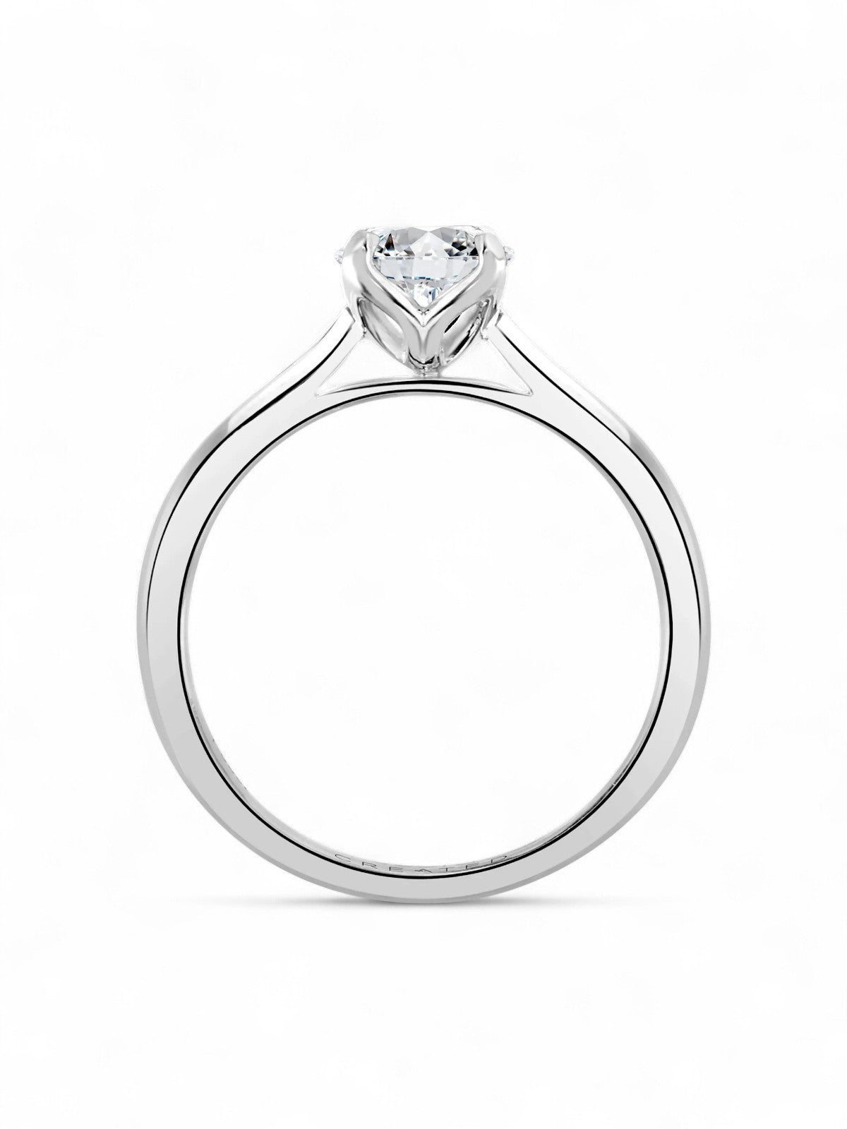 Lab Grown Diamond Solitaire Engagement Ring 1.50ct Oval Cut in Platinum