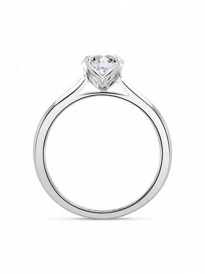Lab Grown Diamond Solitaire Engagement Ring 1.50ct Oval Cut in Platinum