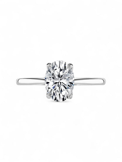 Lab Grown Diamond Solitaire Engagement Ring 1.50ct Oval Cut in Platinum