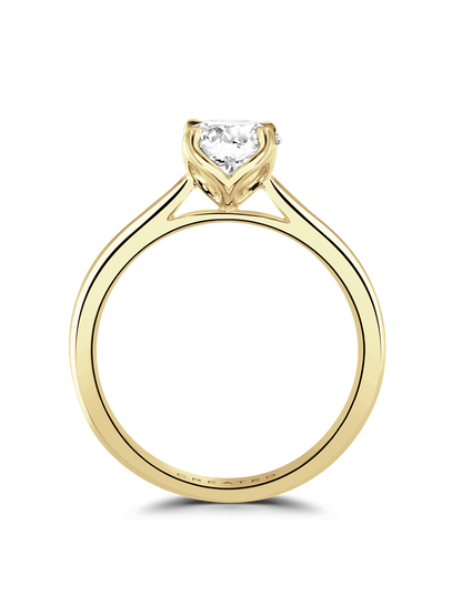 Lab Grown Diamond Solitaire Engagement Ring 1.00ct Round Brilliant Cut in 18ct Yellow Gold