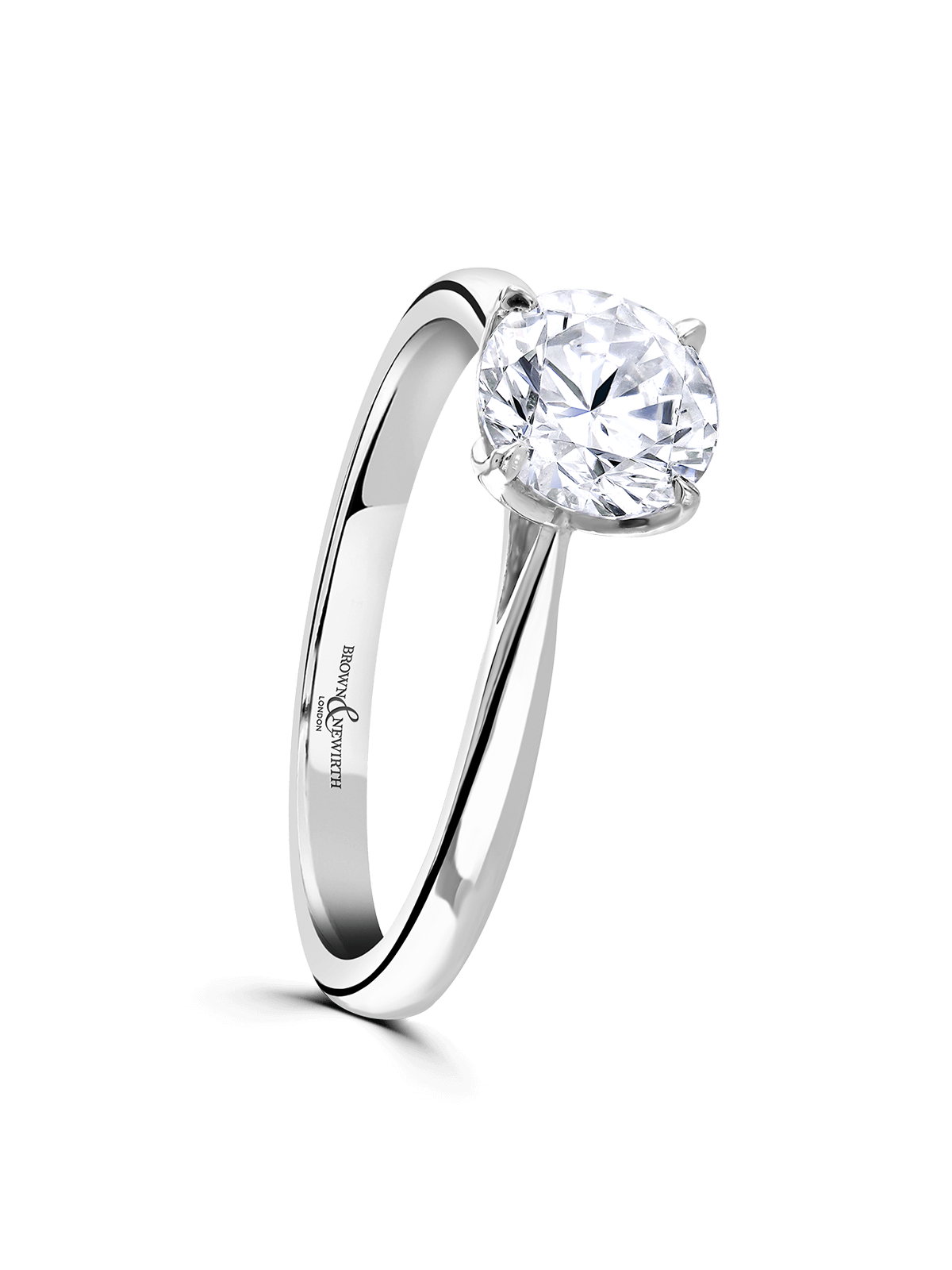 Diamond Solitaire Engagement Ring 1.00ct Brilliant Cut in Platinum