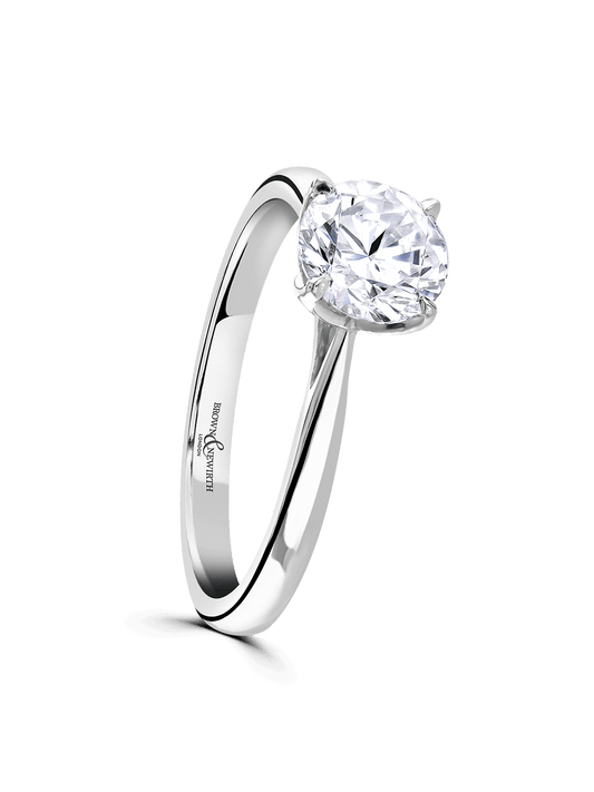 Diamond Solitaire Engagement Ring 1.00ct Brilliant Cut in Platinum
