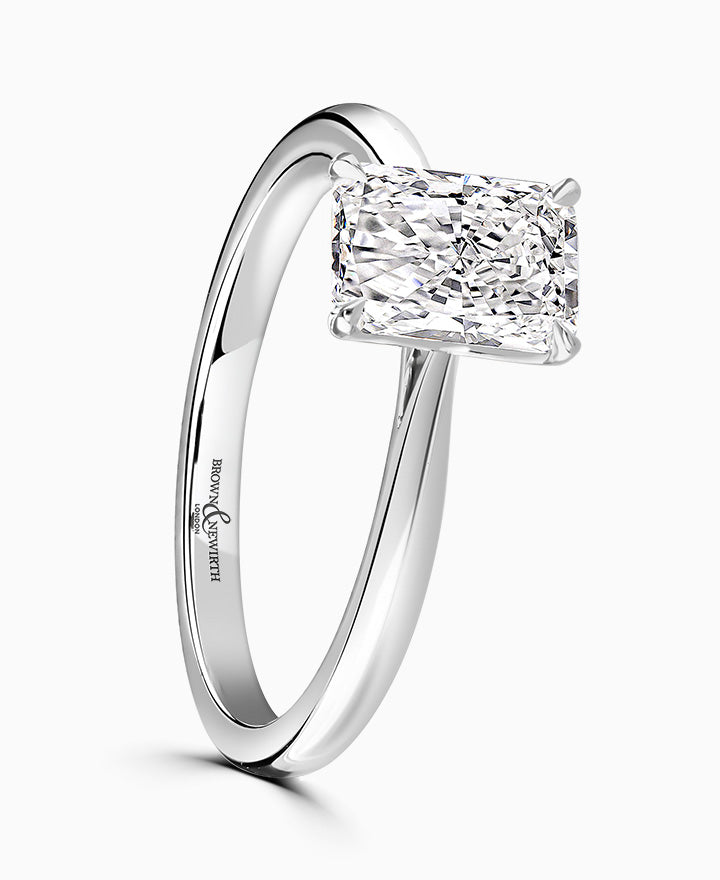 Platinum 950 1ct Mount with D/VVS Stones