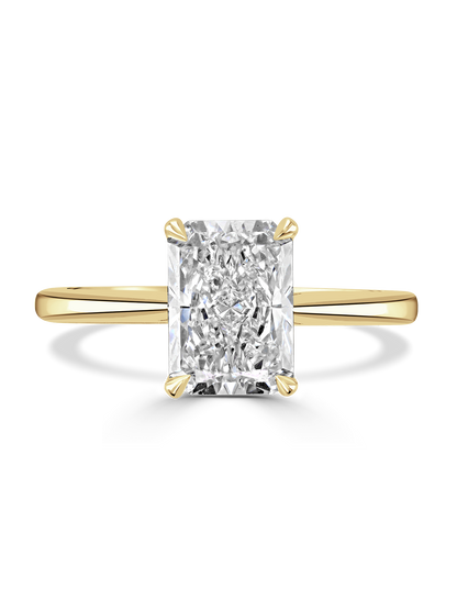 Lab Grown Diamond Solitaire Engagement Ring 1.00ct Radiant Cut in 18ct Yellow Gold