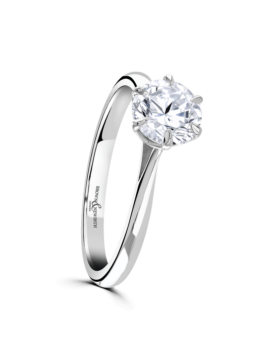 Diamond Solitaire Engagement Ring 1.00ct Brilliant Cut in Platinum