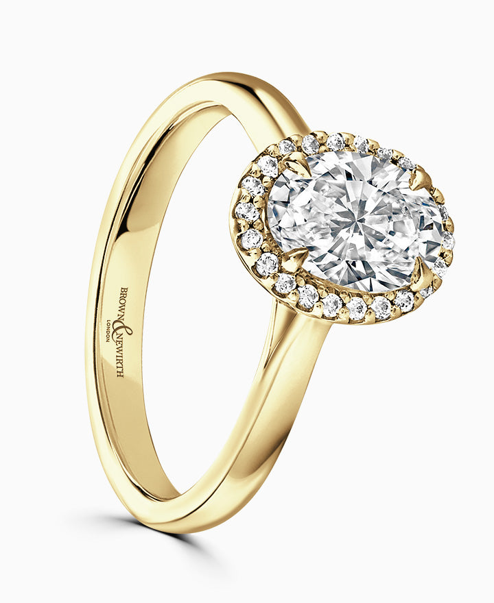 18ct Yellow Gold 1ct Mount with D/VVS Stones