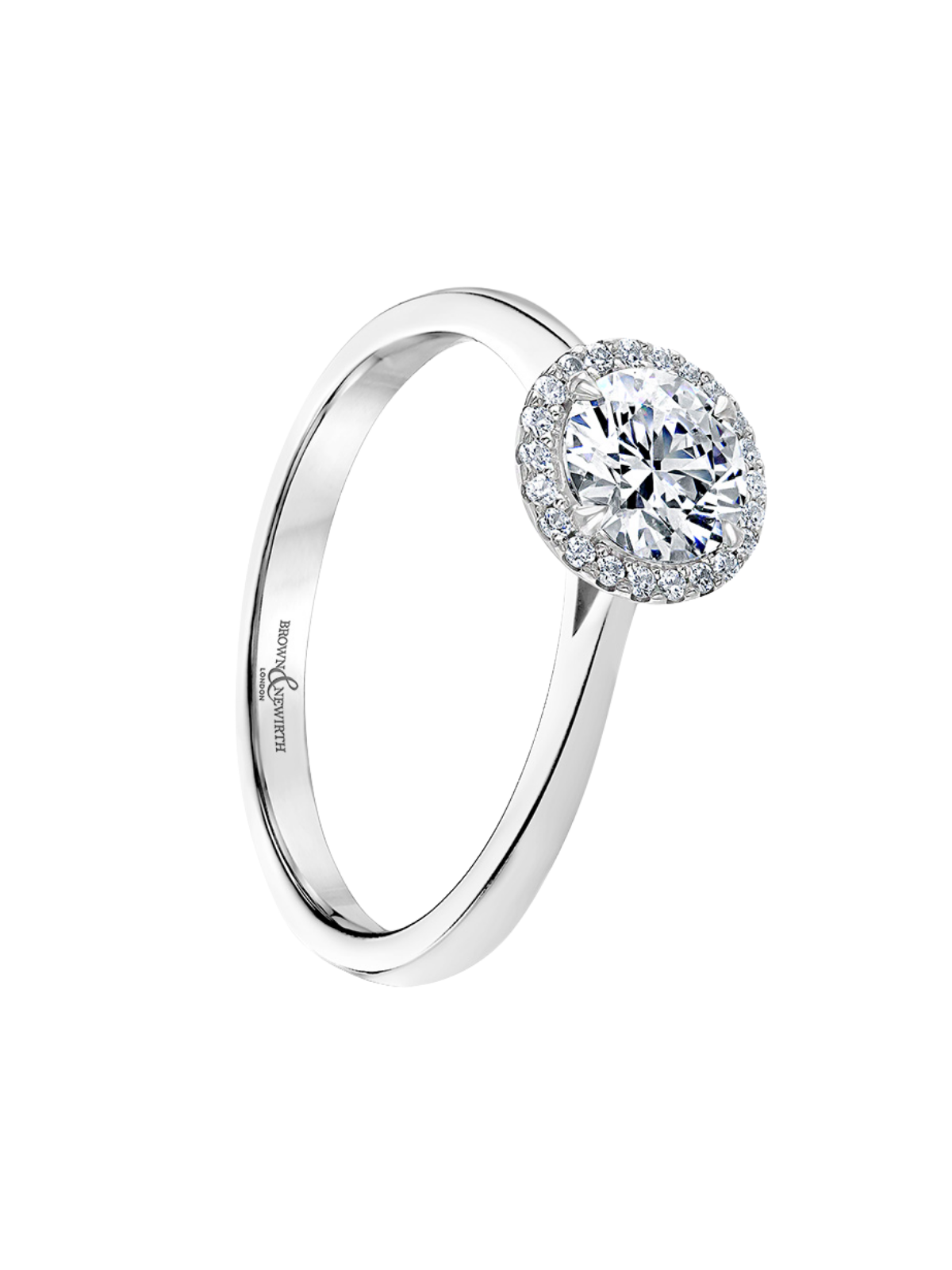 Lab Grown Diamond Halo Ring with 0.75ct Round Brilliant Centre & 0.10ct Diamond Halo in Platinum (Copy)