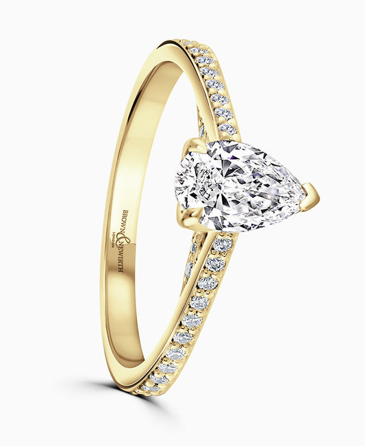 18ct Yellow Gold 0.7ct Mount with D/VVS Stones