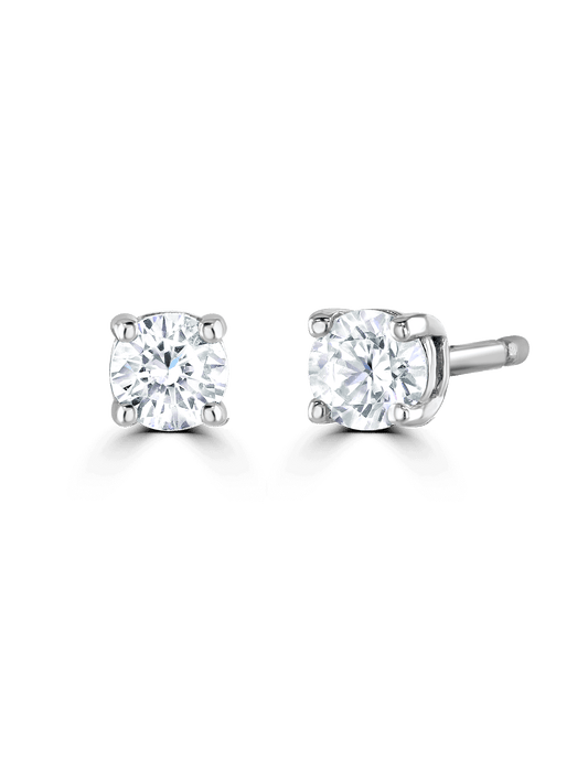 Brown & Newirth Rosie 0.25ct Brilliant Cut Diamond Solitaire Earrings in 9ct White Gold