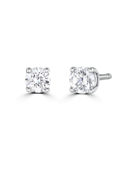 Brown & Newirth Rosie 0.30ct Brilliant Cut Diamond Solitaire Earrings in 9ct White Gold