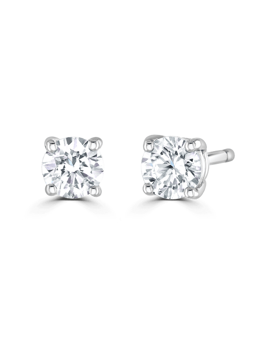Brown & Newirth Rosie 0.50ct Brilliant Cut Diamond Solitaire Earrings in 9ct White Gold