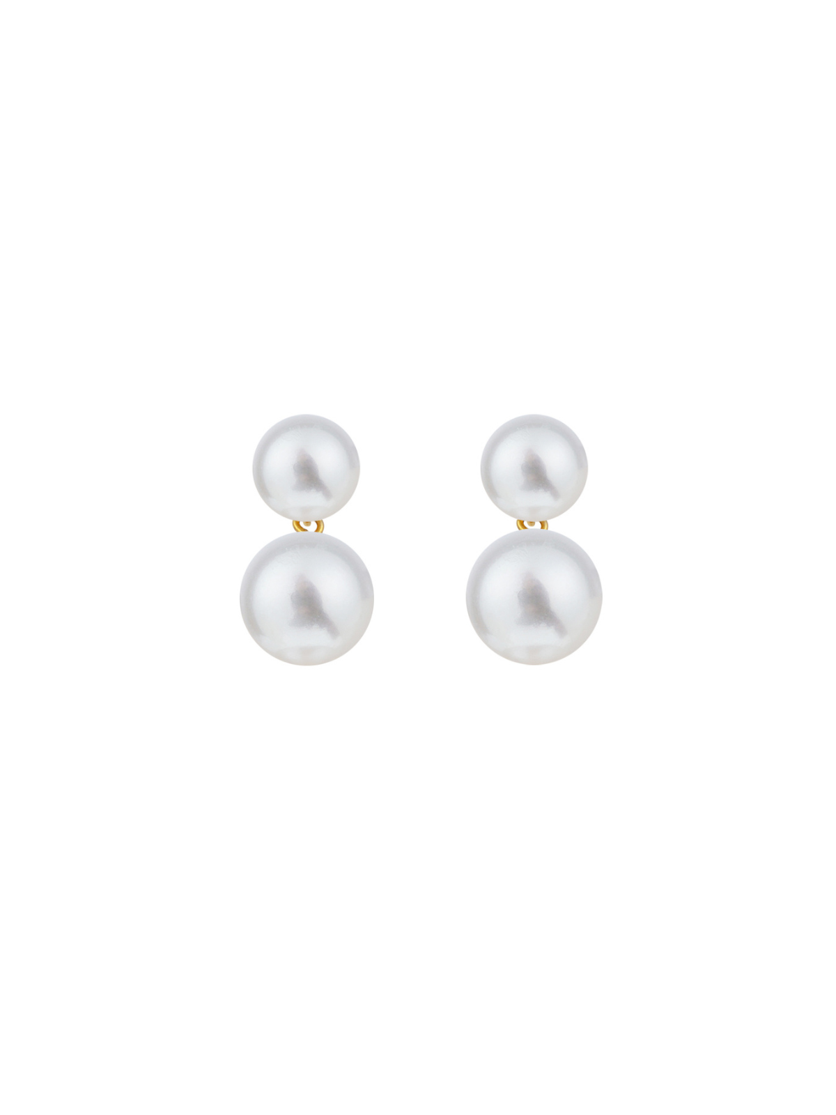 Ora Pearls Duet Pearl Stud Earrings - Large - Gold ESDLWG