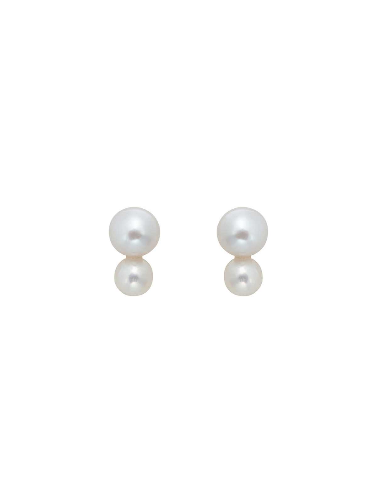 Ora Pearls Plua Pearl Stud Earrings - Medium- Gold ESDMSG