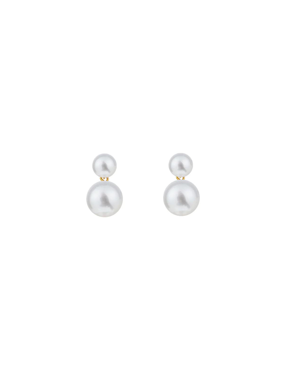 Ora Pearls Duet Pearl Stud Earrings - Small - Gold ESDSMG