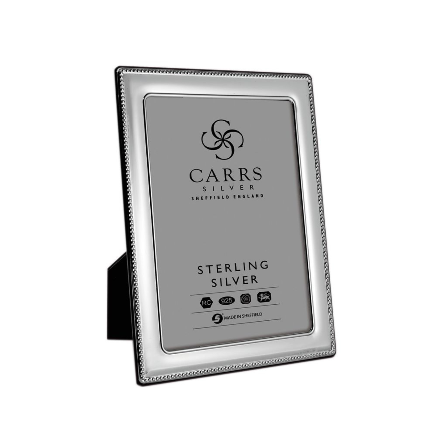 7 x 5" Silver Photo Frame with Beaded Edge