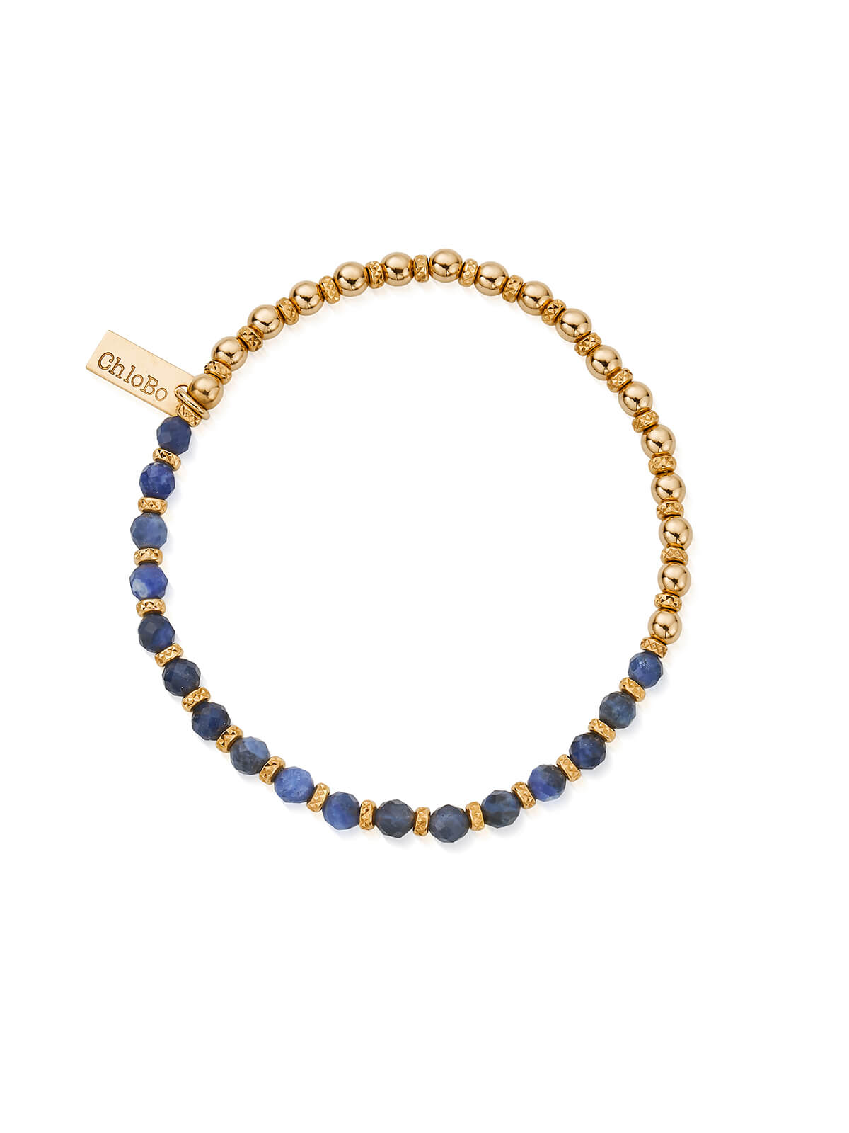 ChloBo Story Of The Moon Sodalite Bracelet in Gold Plating GBSFR