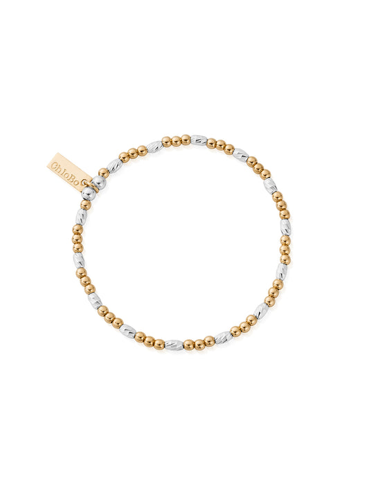 ChloBo Dainty Sparkle Bracelet in Silver & Gold Plating GMBDSP