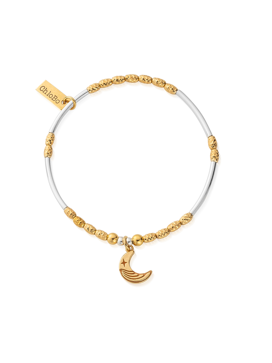 ChloBo Luna Moon Bracelet in Silver & Gold Plating GMBMNSR4019