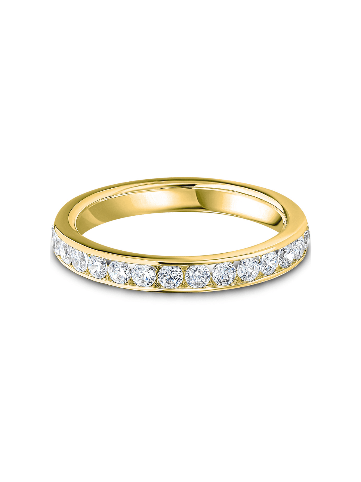Lab Grown Diamond Half Eternity Ring 0.50ct Brilliant Cut in 9ct Yellow Gold